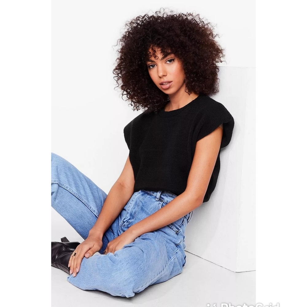 NASTY GAL Shoulder Pad Tank Top